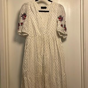 Hatch Embroidered Maternity Dress Sz 2/M